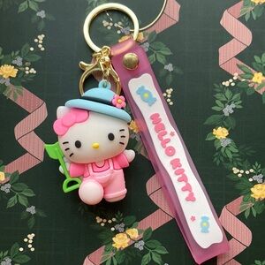 Hello Kitty in the garden Keychain